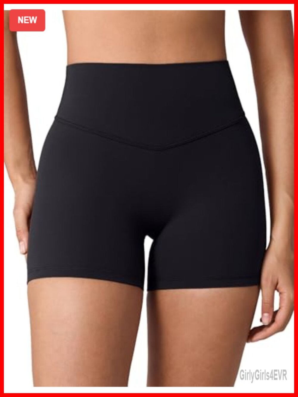 Hugcurve No Front Seam Biker Shorts 4" High Waisted Compression